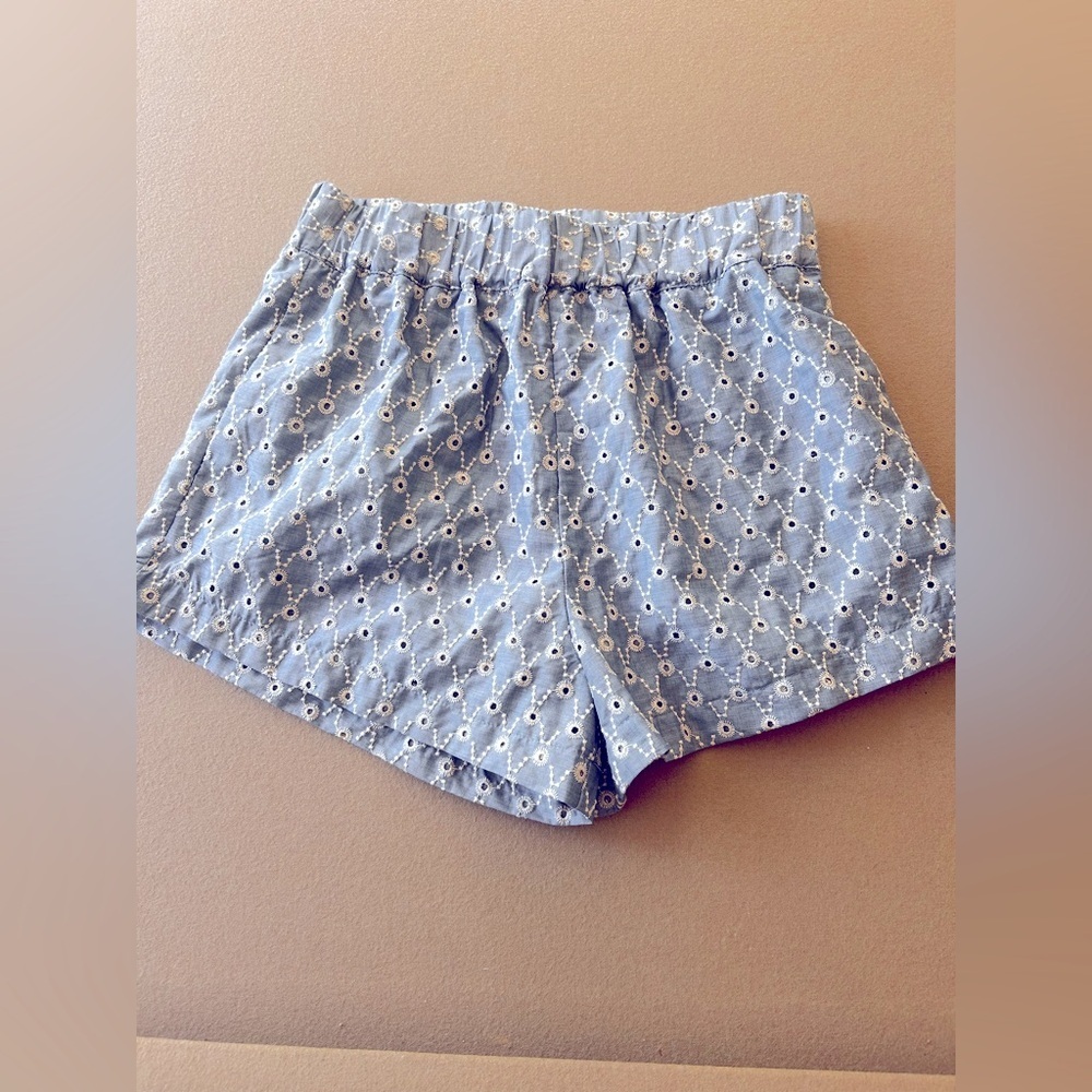 NWT Francesca’s Blue Rain Daphne embroidered collections Shorts Size Medium​​